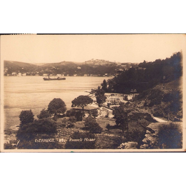 Rumeli Hisar-İstanbul, damgalı pullu, arkası yazılı, 9x14 cm
