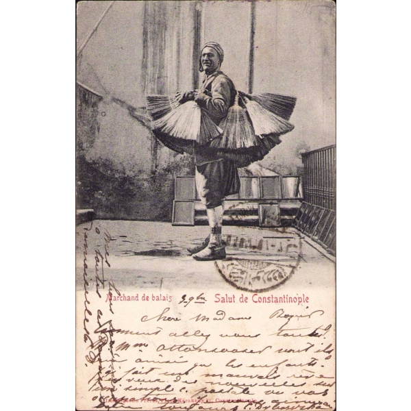 Osmanlı Dönemi Meslek Kartpostalı, Süpürgeci, 
