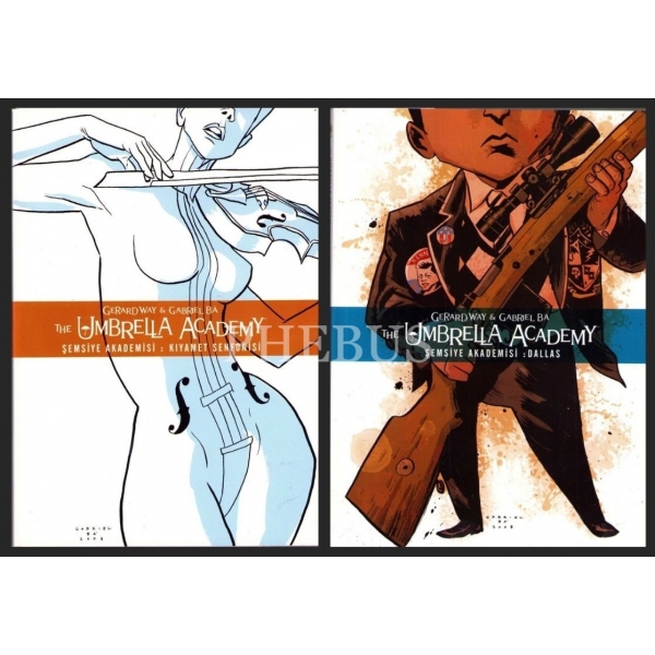 2 Cilt Takım The Umbrella Academy - Şemsiye Akademisi: Kıyamet Senfonisi & Dallas, Gerard Way & Gabriel Ba, JBC Yayıncılık, 17x24 cm 