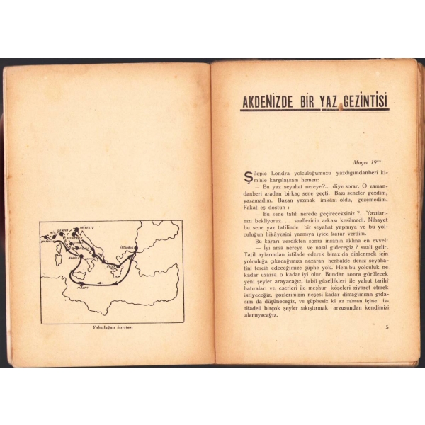 Akdenizde Bir Yaz Gezintisi, Faik Sabri Duran, İlk Baskı, Kanaat Kitabevi, 1938, 190 sayfa
