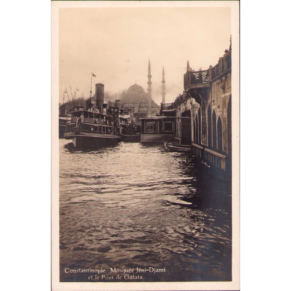 Galata Köprüsü ve karşı kıyıdan Yeni Camii görünümü, İstanbul