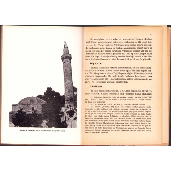 Harput Tarihi, Nureddin Ardıçoğlu, Harput Turizm Derneği Yayınları No:1, İstanbul 1964, 94 sayfa, 14x19 cm