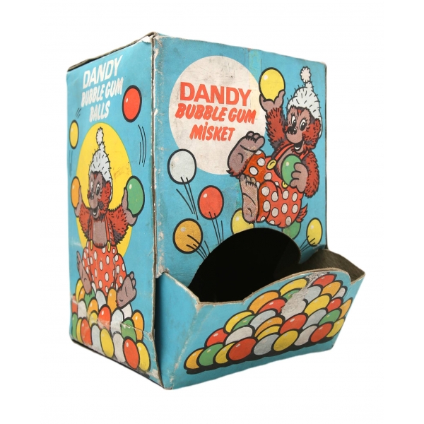 Türk malı Dandy Bubble Gum Misket karton kutusu, boş, 16x23 cm