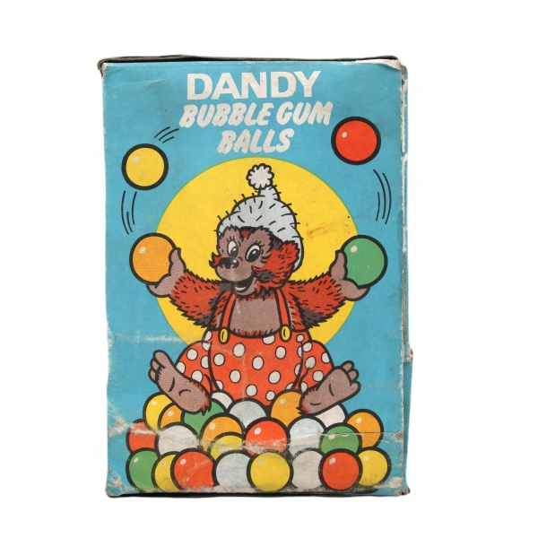 Türk malı Dandy Bubble Gum Misket karton kutusu, boş, 16x23 cm