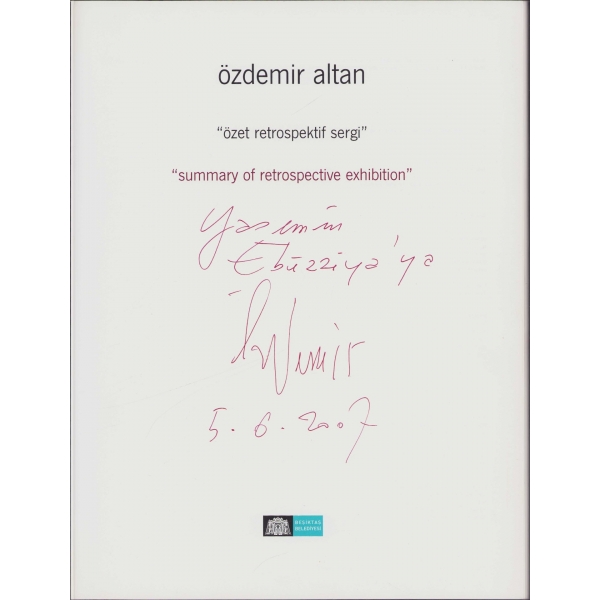 Ressam Özdemir Altan'dan İthaflı ve İmzalı 