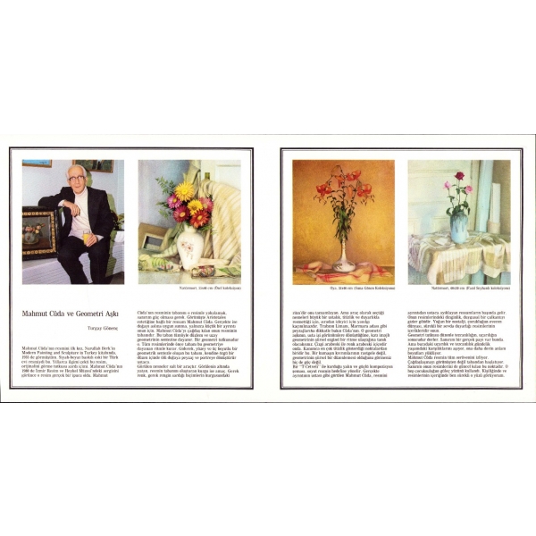 Ressam Mahmut Cûda'dan İmzalı Resim Sergisi Broşürü, Garanti Bankası Sanat Galerisi, 9-30 Mayıs 1986, 22x22 cm