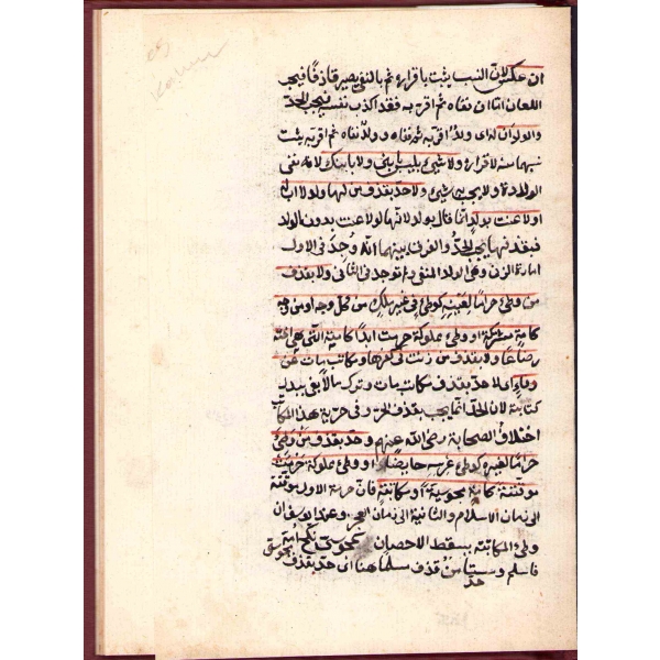Arapça Yazma Fıkıh Kitabı, 60 s., 13x19 cm, baştan ve sondan eksik