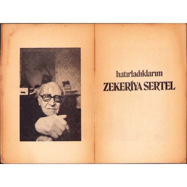 Zekeriya Sertel'den Sevgi Sanlı'ya İthaflı ve İmzalı ''Hatırladıklarım'', Gözlem Yayınları, Şubat 1977, sayfaları su görmüş haliyle