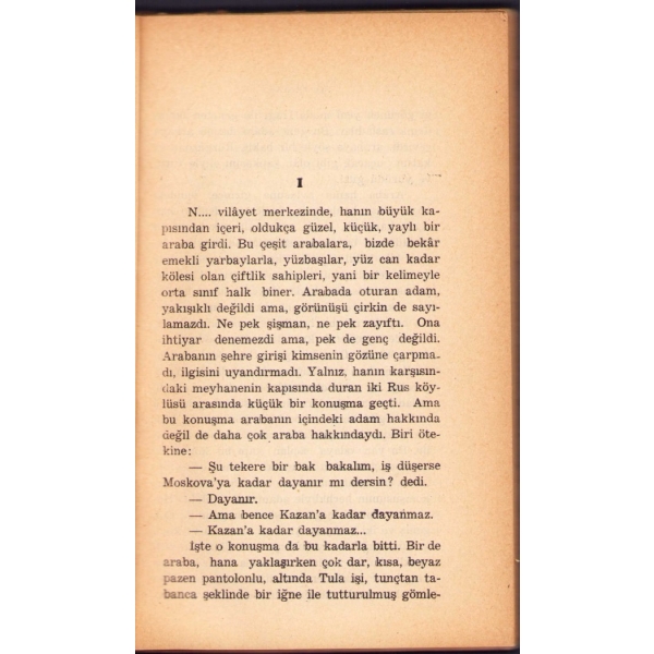 Çevirenlerden Melih Cevdet Anday'dan İthaflı ve İmzalı ''Ölü Canlar 1 (Gogol), İstanbul 1950 - Milli Eğitim Basımevi