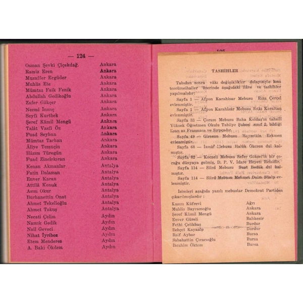 T.B.M.M. Albüm - Devre X - İçtima 2, 1 Kasım 1955, T.B.M.M. Matbaası - Ankara, 141 sayfa, 11x16 cm