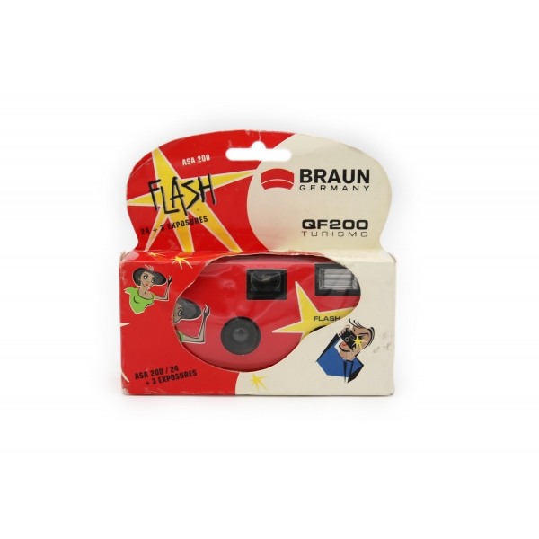Braun Germany - QF200 Turismo analog fotoğraf makinesi, 12x12x3,5 cm