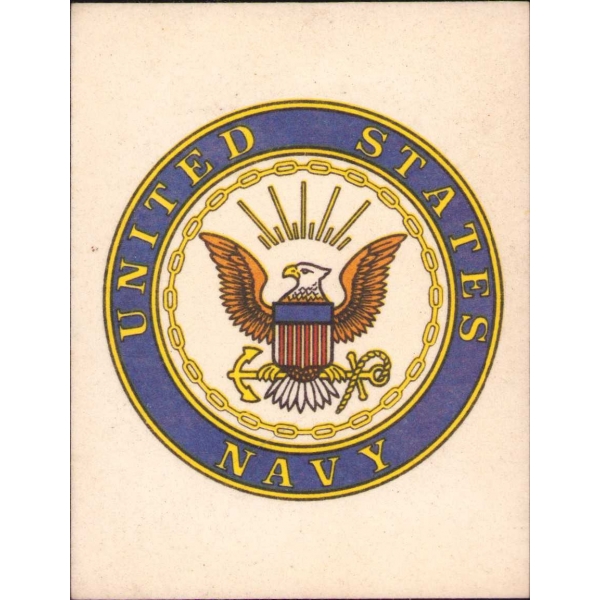 Panini's Stickers marka, kadife dokulu ''United States Navy'' çıkartması, 7x10 cm
