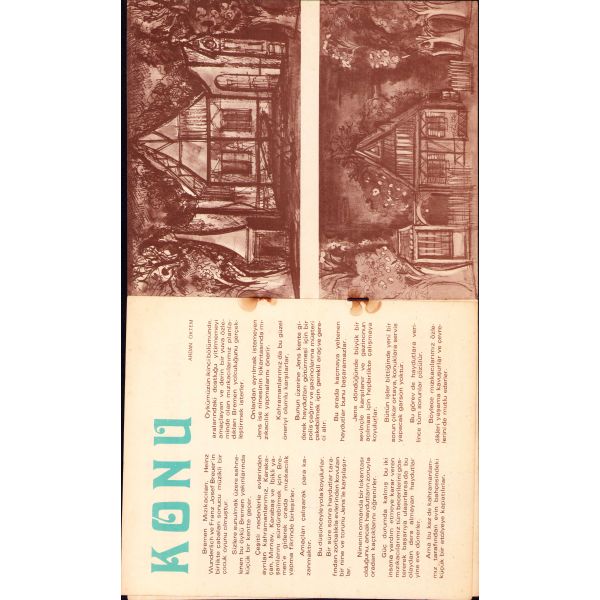 Bremen Mızıkacıları Çocuk Müzikali tanıtım broşürü, İstanbul Devlet Opera ve Balesi Yayınları, 6 sayfa, 20x24 cm, yorgun haliyle