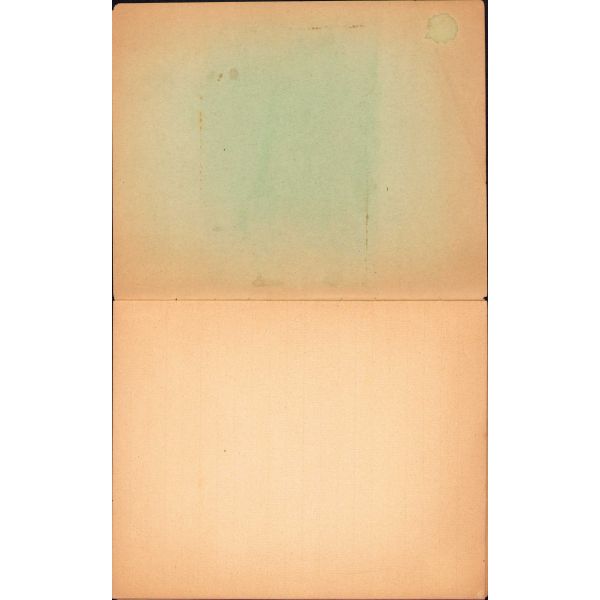 Kapağına Taş Kışla [Topçu Kışlası] matbu çiziminin yapıştırıldığı boş defter, 15x20