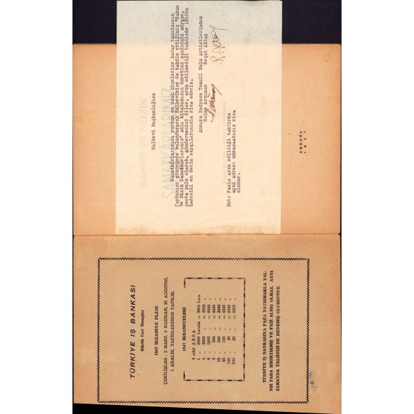 Sahne ve Müzik -Sanatkârlarımız, haz. Reşat Altay-Saime Arcıman, Ankara 1947, 29 s., 17x24 cm