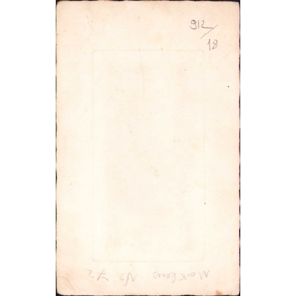 Kalpaklı Osmanlı Subayı Kabin Fotoğrafı, G. Laubatier Angers [Fransa], 12x18 cm
