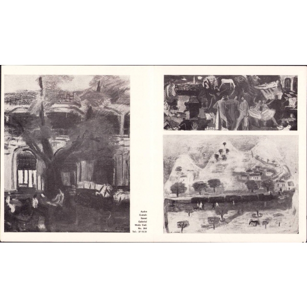 Müstakil Ressamlar ve Heykeltraşlar Cemiyetinin Önemli İsimlerinden Ressam Cevat Dereli'den İthaflı ve İmzalı Resim Sergisi Davetiyesi, 8 Mayıs 1976, 4 sayfa, 18x20 cm