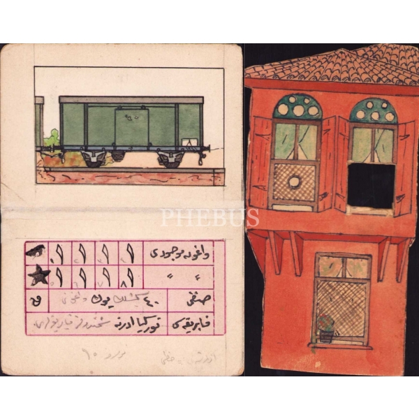 Ressam Ruhi Arel'in Terekesinden Çizimler, iki parça hâlinde, 11x14 ve 11x18 cm