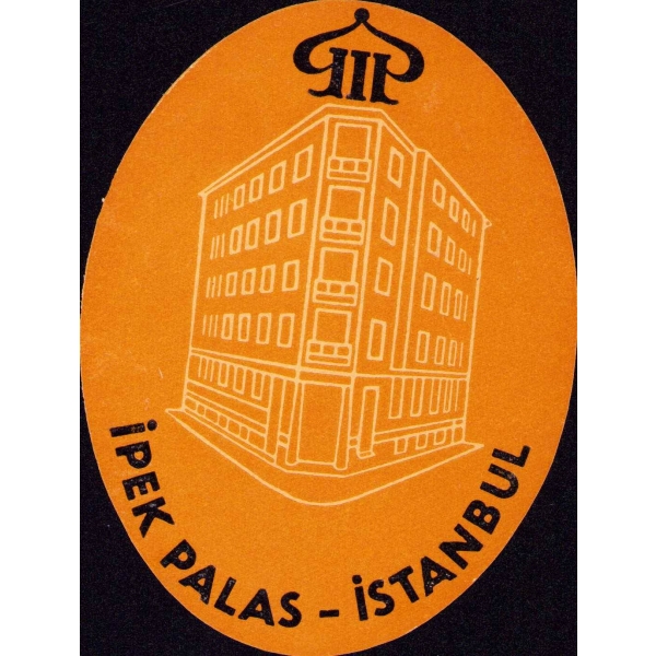 İpek Palas reklam kâğıdı, Per. Ind. Ferri Fernando damgalı, İstanbul, 9x12 cm