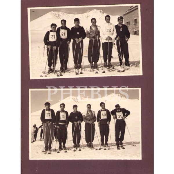 Spor Tarihimizin Önemli Simalarından Türk Kayak Federasyonu Eski Başkanı Asım Kurt'un Şahsî Fotoğraf Albümü, 145 fotoğraf, 25x17 cm