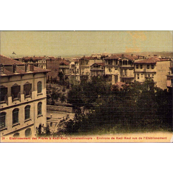 Osmanlı Dönemi Kadıköy Saint Joseph Lisesi Binâsı ve Çevresi, A. Breger Freres, Fransızca, Paris Baskı