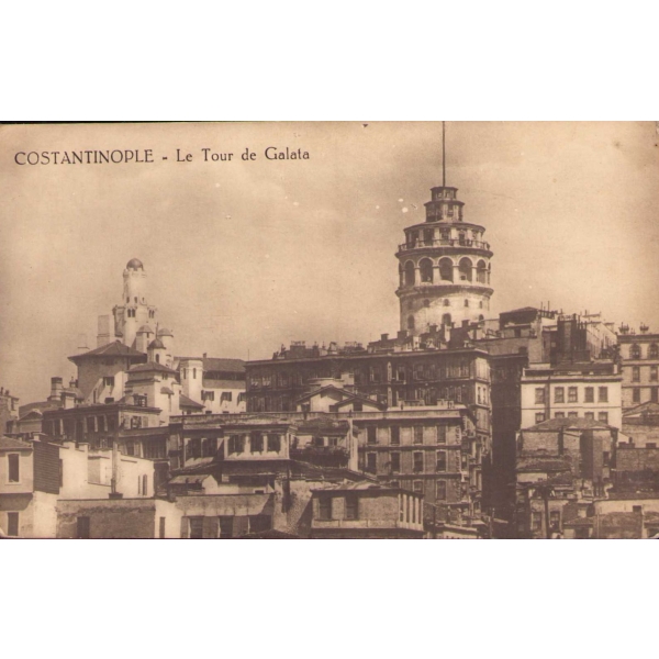 Galata Kulesi, Constantinople, İtalya baskı, yorgun haliyle