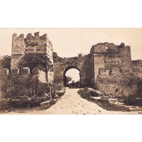 Edirnekapı, Constantinople, ed. J. Ludwigsohn, üst köşesi kırık haliyle