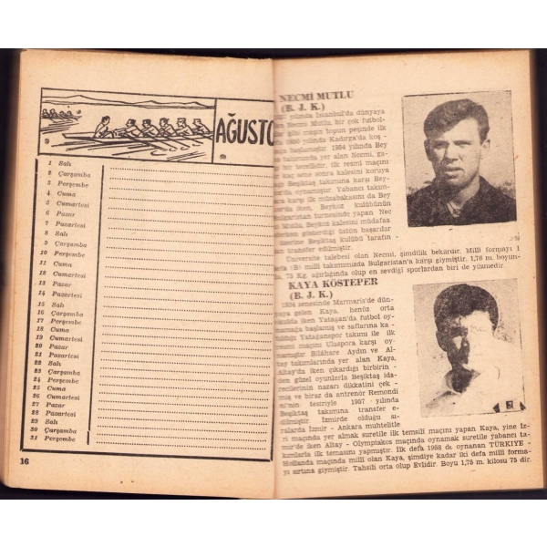 1961 Spor Almanağı, Boğaziçi Haber ve Fotoğraf Ajansı Yay., 237 s., 14x20 cm, sayfaları açılmamış ve kapağı hafif yıpranmış haliyle