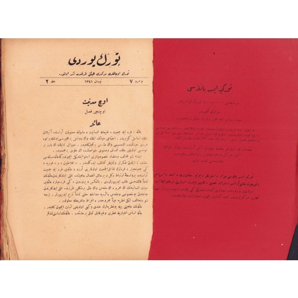 1328-1341 [1910-1925] yılları arasında yayımlanmış 48 adet Osmanlıca Türk Yurdu dergisi, 19x25 cm