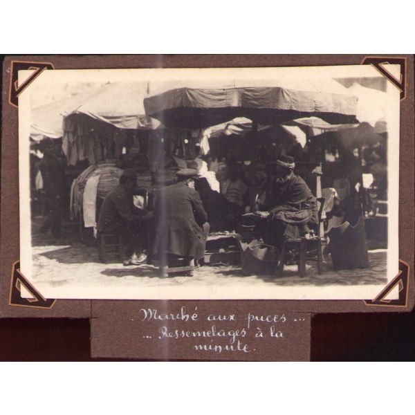 Osmanlı dönemi meslek fotoğrafı: Bit pazarından bir görünüm, 7x11 cm