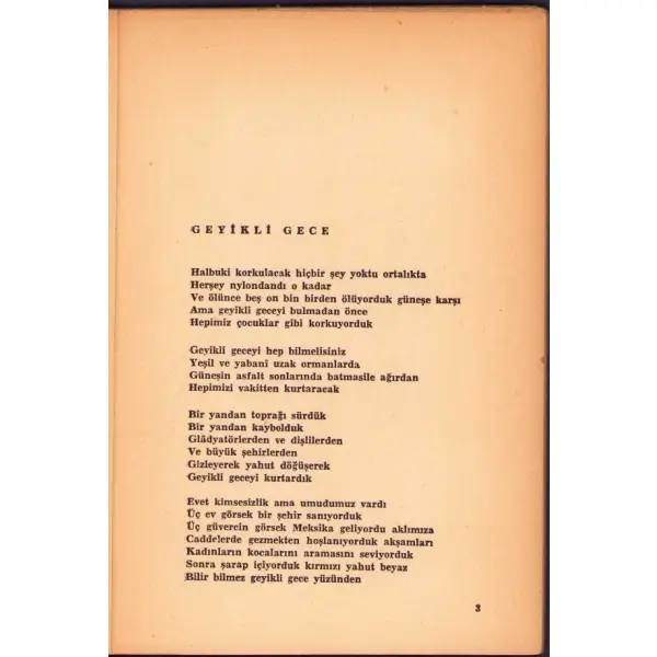 DÜNYANIN EN GÜZEL ARABİSTANI, Turgut Uyar, 1959, Açık Oturum Yayınları, 76 sayfa, 14 X 19,5 cm…
