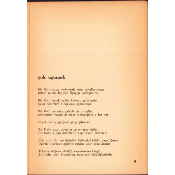 TÜTÜNLER ISLAK, Turgut Uyar, 1962, Dost Yayınları, 38 sayfa, 14 X 19,5 cm…