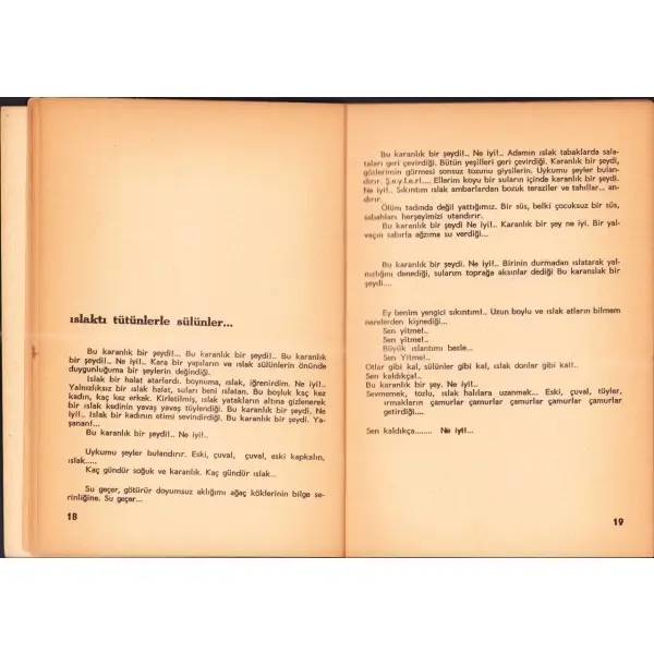 TÜTÜNLER ISLAK, Turgut Uyar, 1962, Dost Yayınları, 38 sayfa, 14 X 19,5 cm…