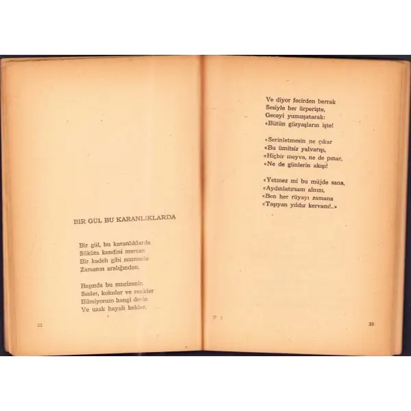 ŞİİRLER, Ahmet Hamdi Tanpınar, 1960, Yeditepe Yayınları, 80 sayfa, 13,5 X 20 cm…