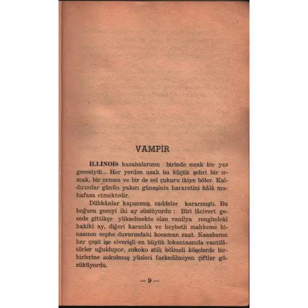 Çeviren Süheylâ Aykut´tan ithaflı ve imzalı VAMPİR, Alfred Hitchcock, Arat Kitabevi, 1968 Ağustos, 157 sayfa, 12x18 cm, ön kapağı su görmüş haliyle