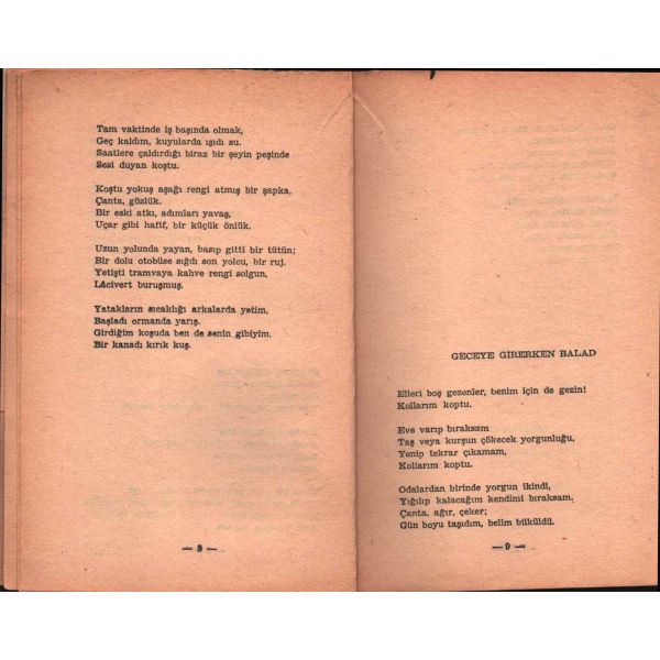 ESKİ TOPRAK, Behçet Necatigil, Varlık Yayınları, İstanbul 1956, 77 s., 11x16 cm