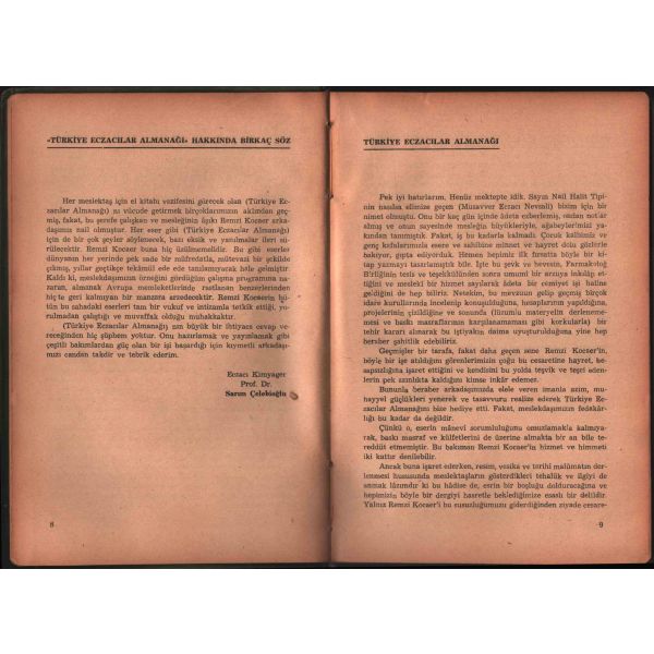TÜRKİYE ECZACILAR ALMANAĞI, Remzi Kocaer, Hüsnütabiat Basımevi, İstanbul 1949, 447 s., 15x23 cm