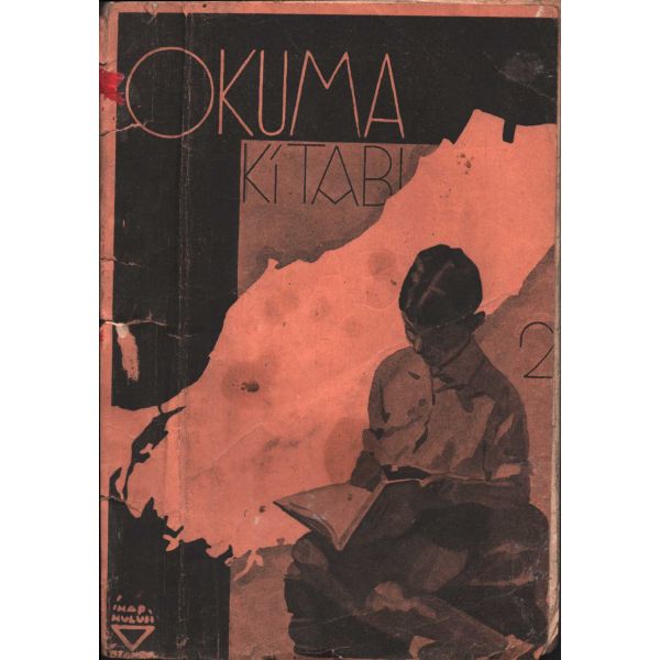 İhap Hulusi imzalı kapağıyla OKUMA KİTABI İKİNCİ SINIF, Maarif Matbası, İstanbul, 56 s., 16x23 cm