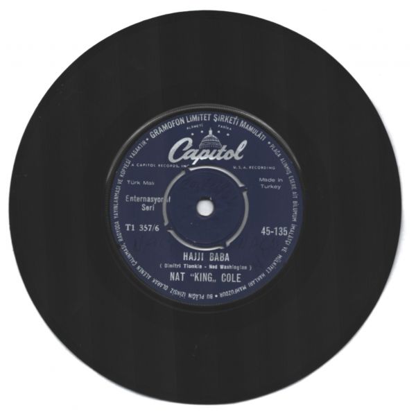 NAT KING COLE - Hacı Baba / Arrivederci,Roma (Kapak State Side Türkiye Basımı - Plak Capitol Türkiye Basımı)