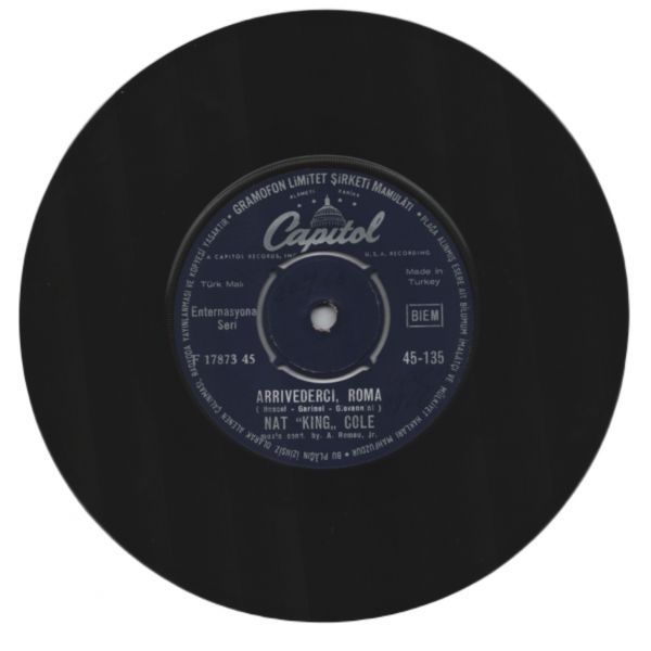 NAT KING COLE - Hacı Baba / Arrivederci,Roma (Kapak State Side Türkiye Basımı - Plak Capitol Türkiye Basımı)