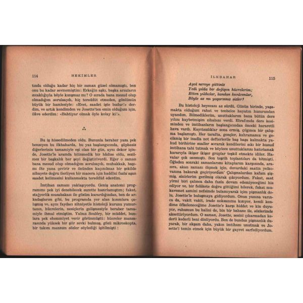 Çeviren Nasuhi Baydar´dan Kültür ve Turizm Bakanı Mükerrem Taşçıoğlu´ya ithaflı ve imzalı HEKİMLER, Andre Soubiran, Dr. Cevdet Aykan, İstanbul - 1954, 500 sayfa, 14x20 cm