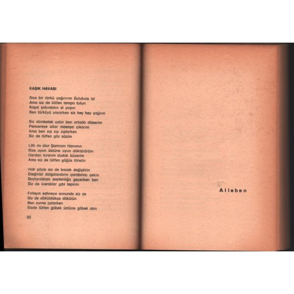 Salâh Birsel´den Sevgi Sanlı´ya ithaflı ve imzalı KÖÇEKÇELER, Türkiye İş Bankası Kültür Yayınları, 1980, 186 sayfa, 14x20 cm