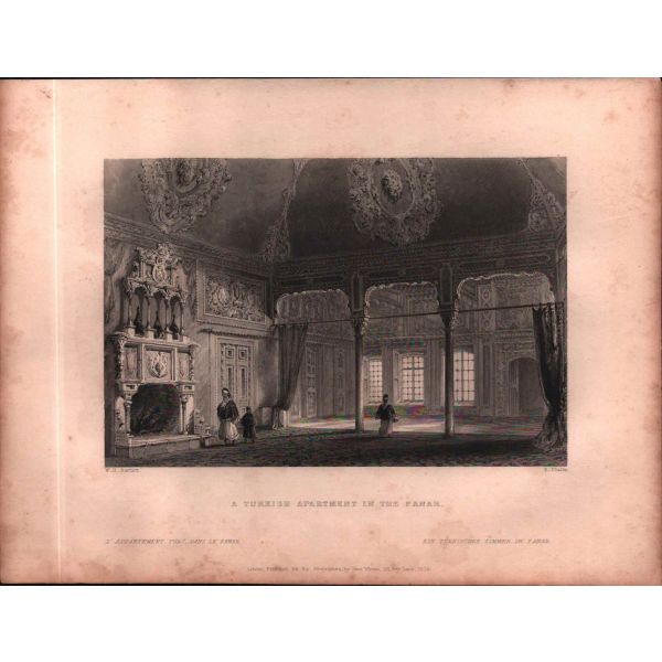 Topkapı Sarayı gravürü, ed. W. H. Bartlett, London 1839, 20x26 cm