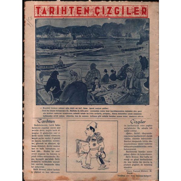 Edebî mizah dergisi ŞAKA´nın 1940 tarihli 1. sayısı, 23x32 cm