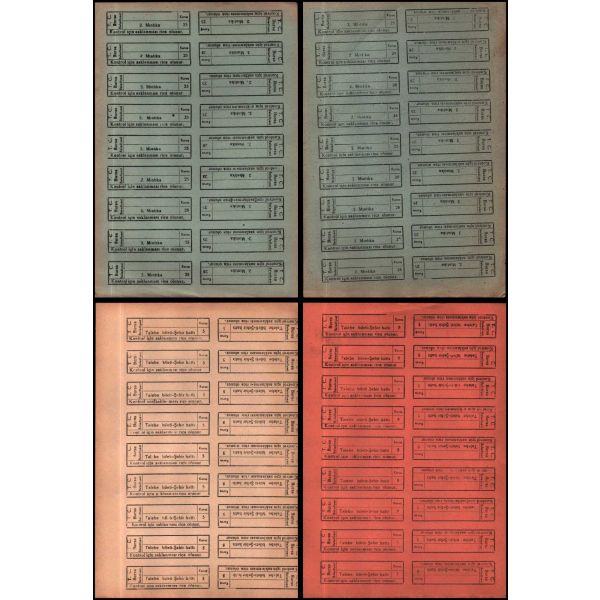 Bursa için biletler (4 sayfa), 17x25 cm