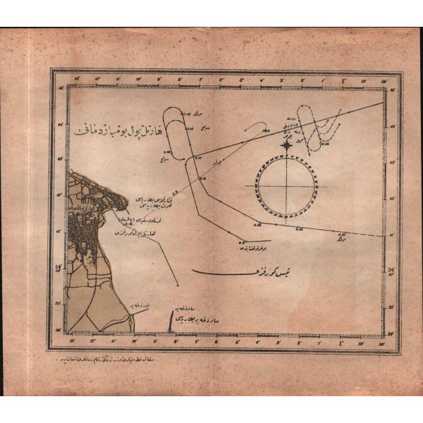Hartleepol Bombardımanı haritası, 22x25 cm