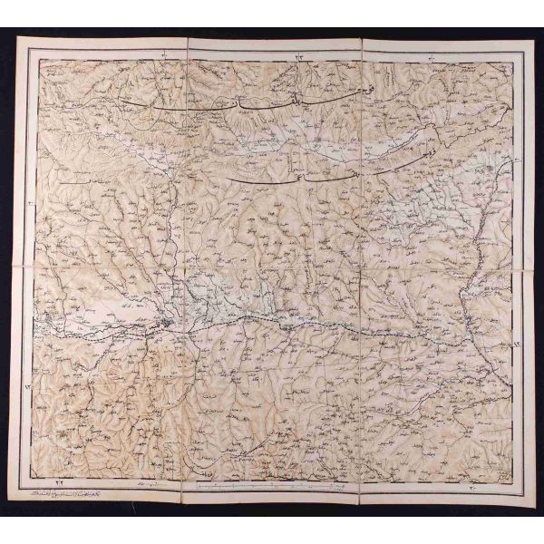 Balkanlar haritası, Erkân-ı Harbiye-i Umumiye Dairesi, 1299, 47x52 cm