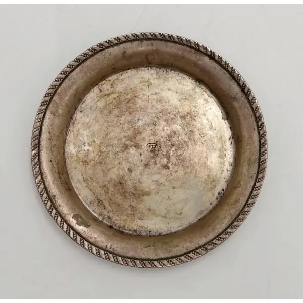Mini gümüş tabak, çap: 10 cm