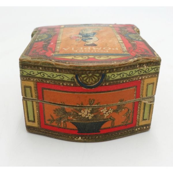 Fransa üretimi POMPEIA pudra kutusu, 7,5x9x5 cm