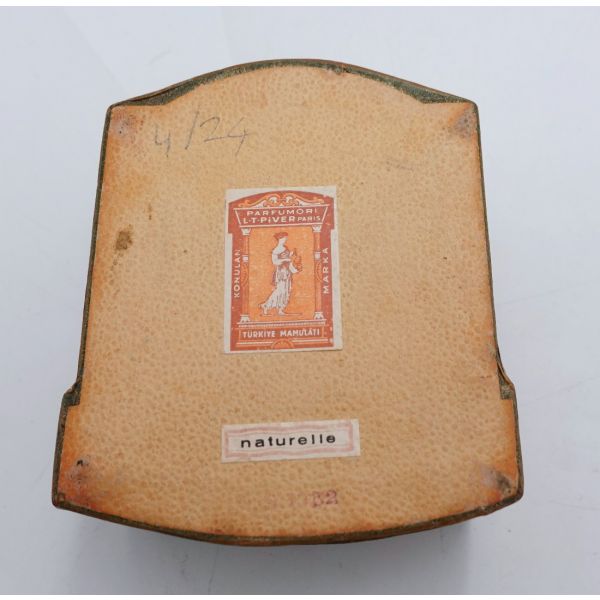 Fransa üretimi POMPEIA pudra kutusu, 7,5x9x5 cm